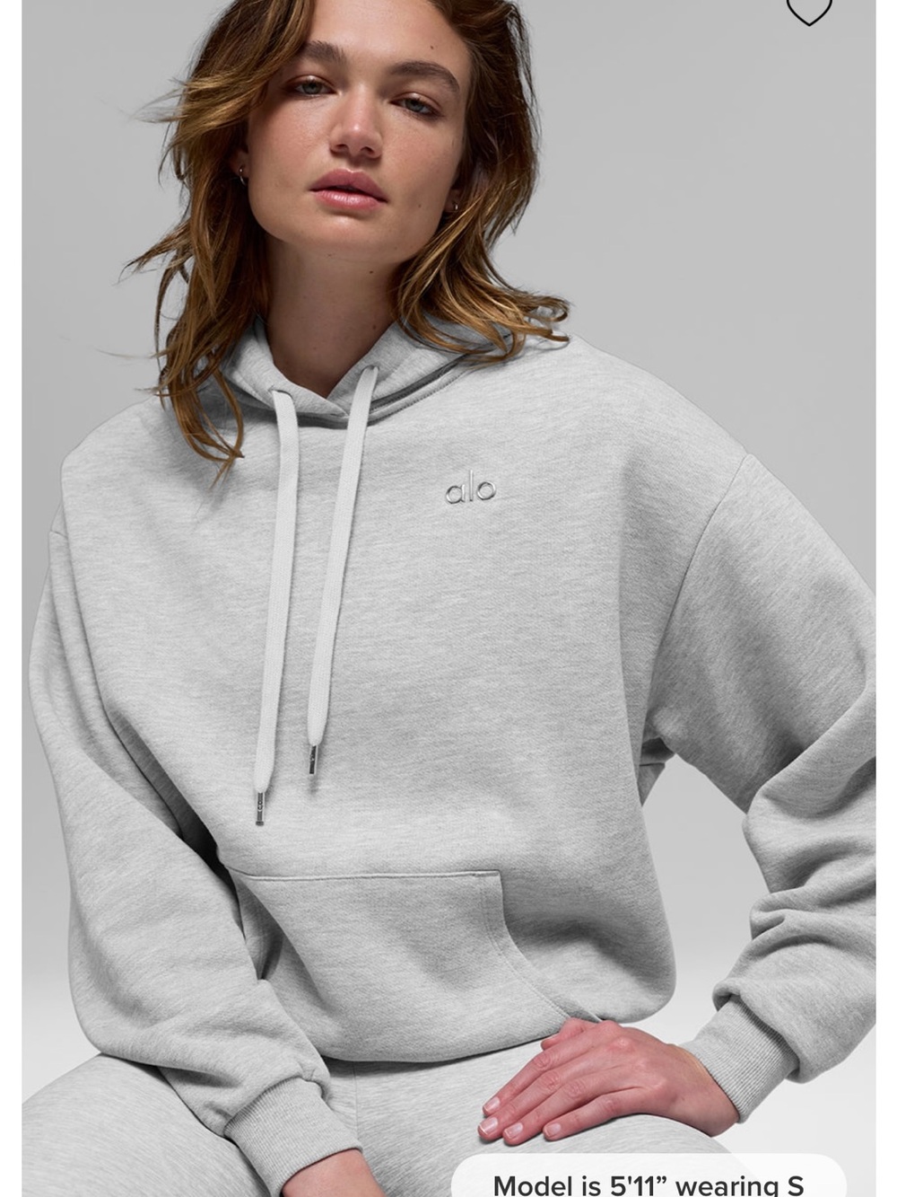 ALO Yoga Heather Gray Pullover Hoodie